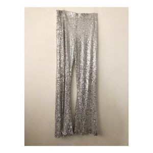 Free People Festival Silver Sequin Pants